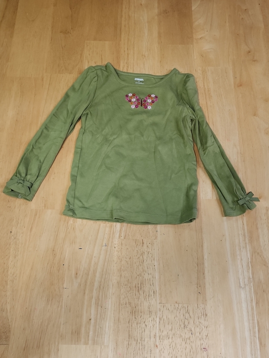 Gymboree Other - HTF RARE Gymboree Girl Fall 2012 Butterfly Girl Embroidered Bow Cuff Tee Size 4